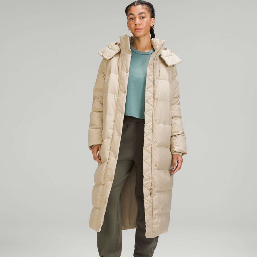 Lululemon Athletica Tan Long Wunder Puff Long Jacket